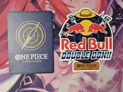 Red Bull X One Piece Card Game Double Don!! Luffy Promo + Sticker Only - Image 2