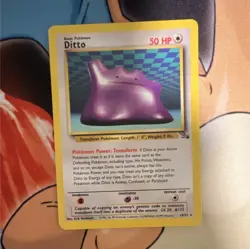 Pokemon Ditto Fossil Rare 18/62 50 HP Wizards 1999 English TCG Card - Image 1