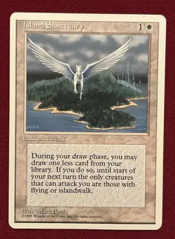 Island Sanctuary MTG Core Set 4th Edition Regular Magic The Gathering - Image 1