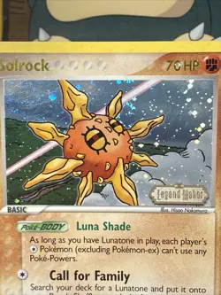 Pokemon TCG Solrock 25/92 Legend Maker Reverse Holo Rare Stamped Vintage SWIRL - Image 3