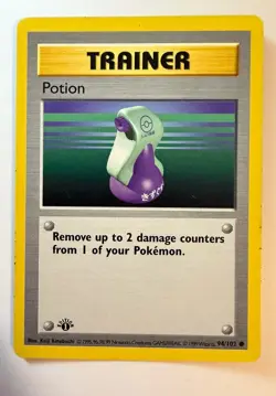 Pokemon 1st Edition Shadowless Trainer Potion 94/102 - Image 1