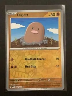 Diglett (Reverse Foil) - 050/165 - Common - Scarlet & Violet: 151 - Pokemon TCG - Image 1