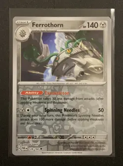 Ferrothorn (Reverse Holo) - 128/182 - Uncommon - Paradox Rift - Pokemon TCG - Image 1