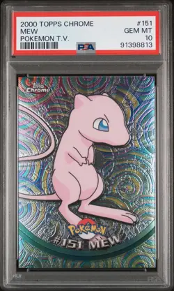 Pokemon Mew Topps Chrome 151 Series 2 Rare PSA 10 GEM MINT - Image 1