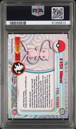 Pokemon Mew Topps Chrome 151 Series 2 Rare PSA 10 GEM MINT - Image 2