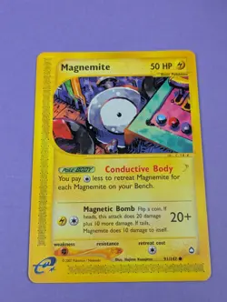 Magnemite - 91/147 - Common Aquapolis - Pokemon Card - NM - Image 1