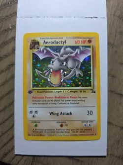 Pokemon TCG Aerodactyl Fossil Holo Card 1/62 1st Edition Rare - Image 1