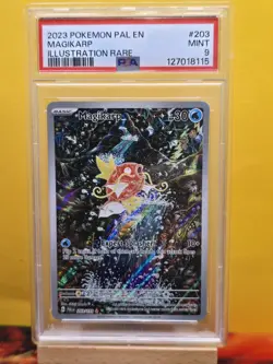 PSA 9 Magikarp Illustration Rare 203/193 Pokemon Paldean Evolved English Mint - Image 1