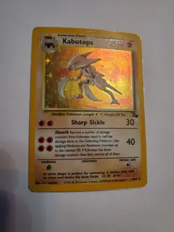 Kabutops 9/62 Fossil Holo Rare HP Pokemon - Image 1