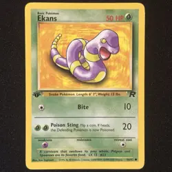 Ekans 56/82 1st Edition - Team Rocket 2000 - Pokemon TCG WOTC - Near Mint - Image 1