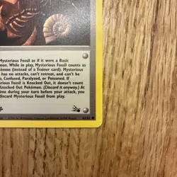 Pokemon Card Mysterious Fossil Trainer 62/62 Fossil Set 1st edition NM - Image 4