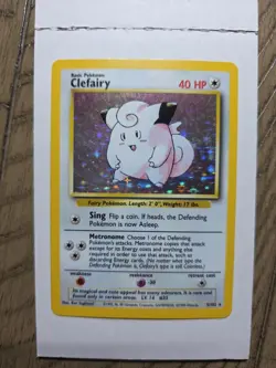 Pokemon TCG Clefairy Holo Rare Unlimited Card 5/102 1999 WOTC Base Set - Image 1