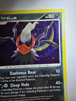 Pokemon TCG Darkrai Great Encounters Holo Rare Card 4/106 SWIRL!!! - Image 2