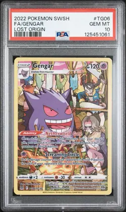 2022 POKEMON SWORD & SHIELD LOST ORIGIN #TG06 FULL ART/GENGAR PSA 10 - Image 1