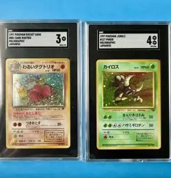 1997 JP Pokemon Rocket Gang Dark Dugtrio #51 SGC 3 + Jungle Pinsir #127 SGC 4 - Image 1