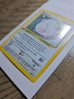 Pokemon TCG Chaneira Chansey 1st Edition Base Set Holo Rare GERMAN 3/102 MP/LP - Image 2