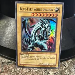 Yu-Gi-Oh! Blue-Eyes White Dragon SKE-001 1st Edition LP Nice Condition - Image 1
