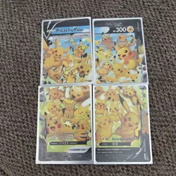 Pokemon Pikachu V-UNION Holo 4-Card Set English TCG Standard Size - Image 1