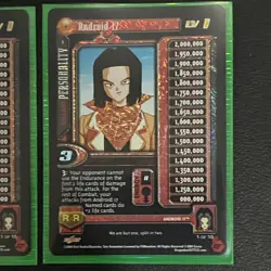 Score Dragon Ball GT CCG 2004 Foil Rare Personality Card Lot (3) Android 20 17 - Image 4