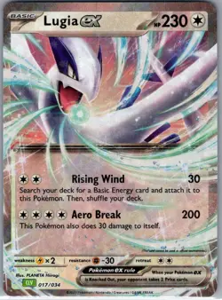 Lugia ex 017/034 Trading Card Game Classic - Pokemon Card - NM - Image 1