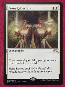 Magic The Gathering DOUBLE MASTERS BOON REFLECTION white card MTG - Image 1