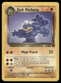 Dark Machamp 27/82 Team Rocket Pokemon TCG trading card - Image 1