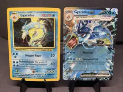 Pokemon TCG Gyarados Lot of 2 Base Set Holo Rare 6/102 & Gyarados EX 045/198 - Image 1
