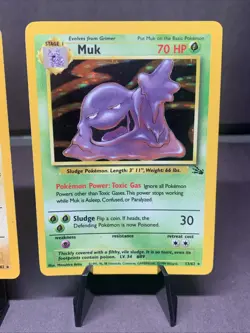 Pokemon TCG Fossil Set Aerodactyl & Muk Holo Rare WOTC VTG 1999 MP - Image 3