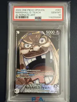 PSA 10 – 2024 ONE PIECE OP09 081 MARSHALL D. TEACH ALTERNATE ART (English) - Image 1