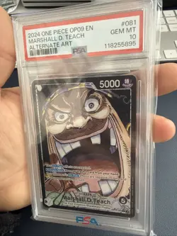 PSA 10 – 2024 ONE PIECE OP09 081 MARSHALL D. TEACH ALTERNATE ART (English) - Image 3