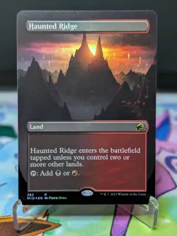 MTG Midnight Hunt- Haunted Ridge 282 Borderless Foil - Image 1