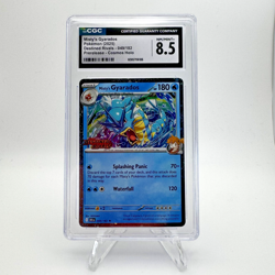 Pokemon Misty’s Gyarados 049/182 Destined Rivals Prerelease Cosmos Holo CGC 8.5 - Image 1