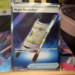 Night Stretcher 173 2025 Mega Evolution Trainer Full Art Holo Pokemon TCG MINT - Image 1