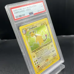 AMPHAROS 1/64 Unlimited Neo Revelation Holo Rare Pokemon Card PSA 7 Swirl (TAIL) - Image 2