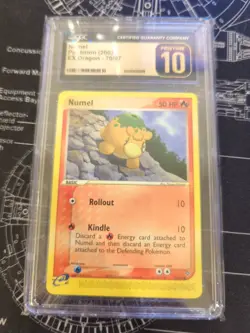 Numel EX Dragon Pokemon Card Set 70/97 EX Dragon Rewards CGC Pristine 10 - Image 1