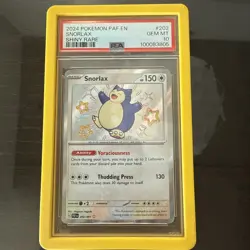 2024 Pokemon PAF EN SNORLAX Shiny Rare PSA 10 - Image 1