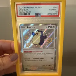 2024 Pokemon PAF EN SNORLAX Shiny Rare PSA 10 - Image 4