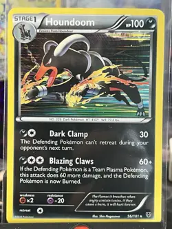 2013 Pokemon Black & White Plasma Blast Houndoom Holo #56/101 - Image 1
