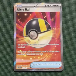 Pokemon Ultra Ball Trainer Item Secret Rare Foil Card 264/217 Ascended Hero’s - Image 1