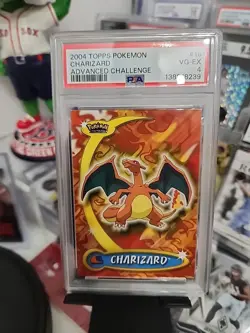 🔥2004 topps Pokemon charizard advanced challenge PSA 4 - Image 1