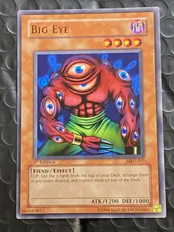 Vintage YUGIOH Big Eye MRD-017 Common 1st Edition Metal Raiders Near Mint - Image 1