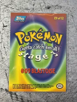 Pokemon Topps Card - #09 Blastoise (E9 of 12) - Image 2