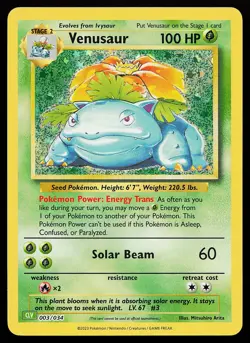 Venusaur 003/034 Holo CLV Trading Card Game Classic Pokemon Card - Image 1