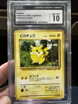 Pikachu 25 1997 Jungle Pokemon Card Graded Gem Mint Japanese CGC 10 - Image 1
