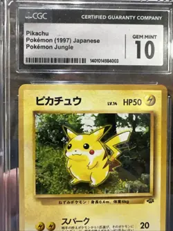 Pikachu 25 1997 Jungle Pokemon Card Graded Gem Mint Japanese CGC 10 - Image 3