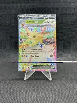 Pokemon TCG Prismatic Evolutions Leafeon EX Card 006/131 Stamped Sealed - Image 1