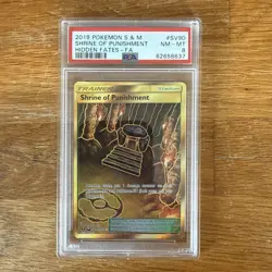 Shrine of Punishment SV90/SV94 - PSA 8- Super Rare Hidden Fates Pokemon Card - Image 1