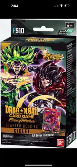 Bandai Dragon Ball Super Card Game Starter Deck EX Giblet Silver English FS10 - Image 1