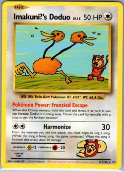 ImakuniU's Doduo 112/108 Non Holo XY - Evolutions - Pokemon Card - NM - Image 1