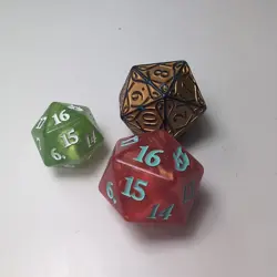 Magic The Gathering Lot Of 3 Oversize Dice Die D20 - Image 1